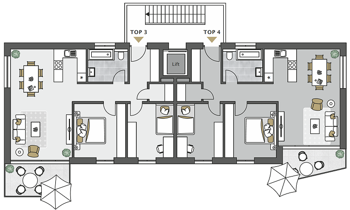 Apartmenthaus Dornbirn Obergeschoss